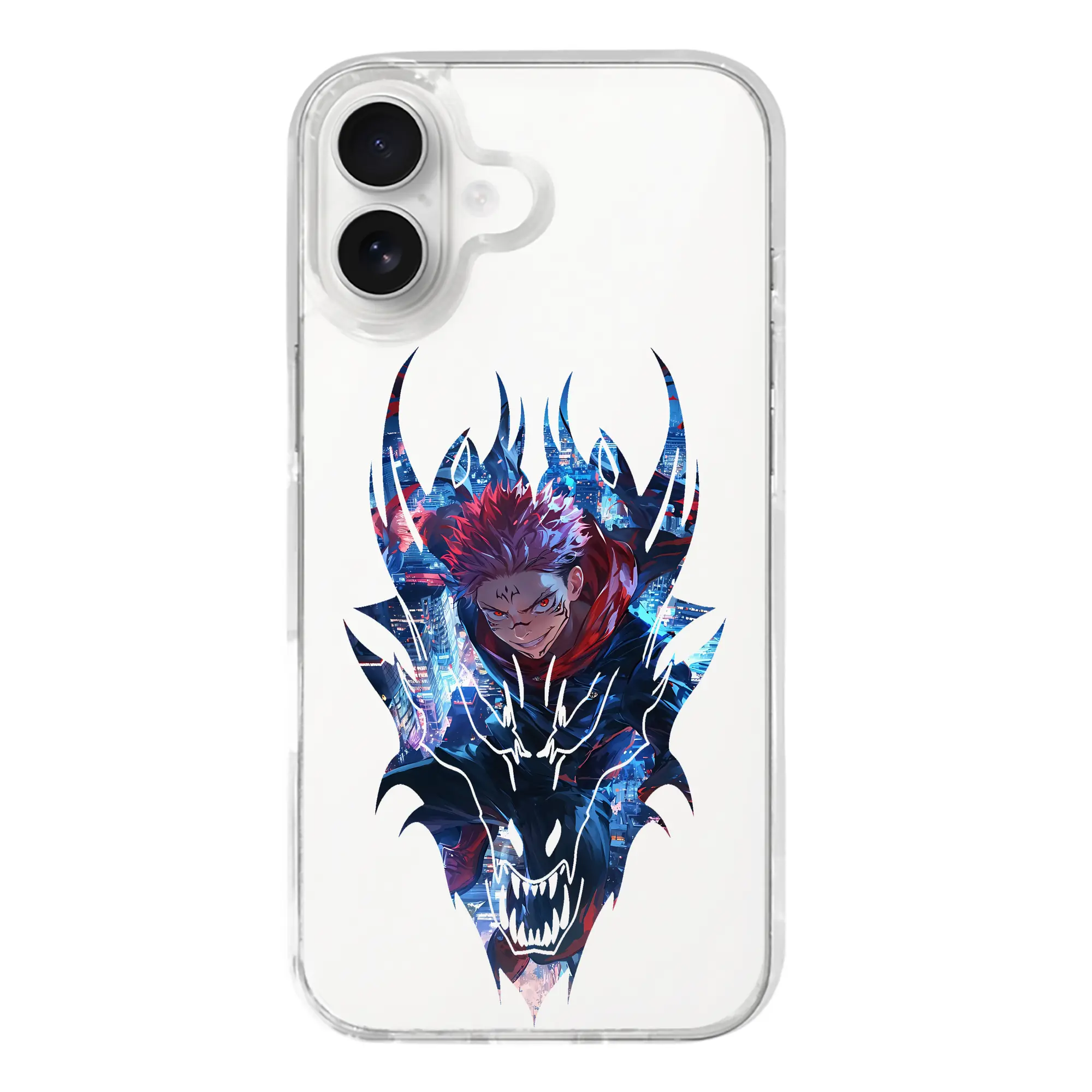 呪術廻戦 グッズ,両面宿儺 - iPhone 17シリーズ 透明スマホケース – 薄型・耐衝撃・精密フィット保護カバー